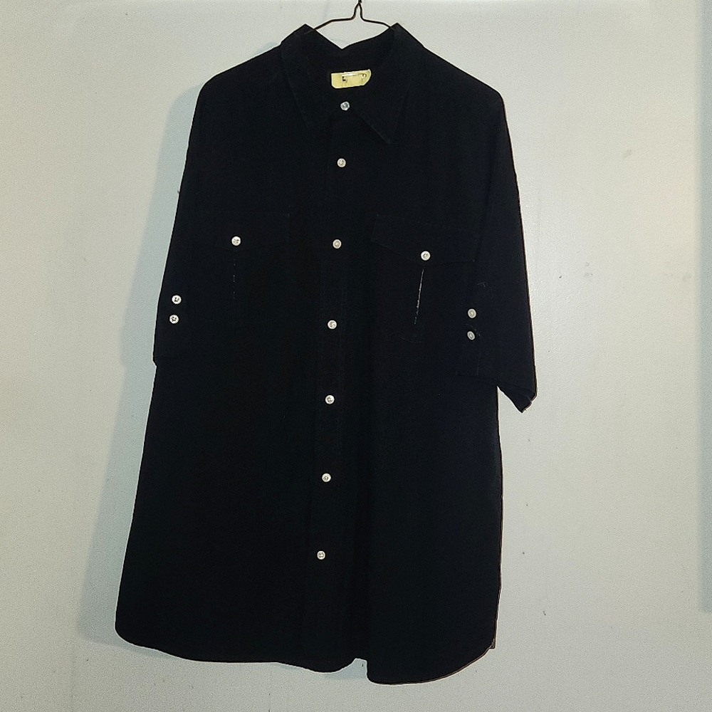 Sean John Mens 2XL button down shirt Black